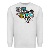 Oatmeal Heather tx yall western Premium Sweatshirt - CowhideDigitalArt