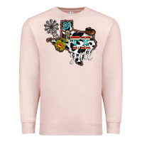 Pale Pink tx yall western Premium Sweatshirt - CowhideDigitalArt