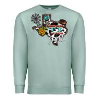 Seafoam tx yall western Premium Sweatshirt - CowhideDigitalArt