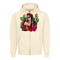 Sandshell mexico girl Zipper Hoodie - Zillion Design Studio