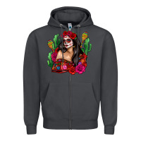 Smoke mexico girl Zipper Hoodie - Zillion Design Studio