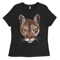 Black florida panther  face Ladies Tee - BarkalooDesign