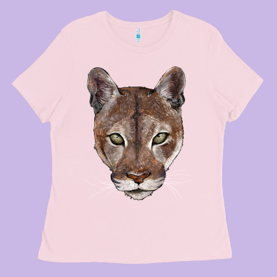Florida Panther  Face Ladies Tee Designed By Barkaloodesign