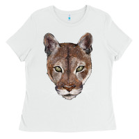 White florida panther  face Ladies Tee - BarkalooDesign