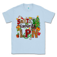 Dusty Blue santa's favorite lpn Classic Tee - Zillion Design Studio