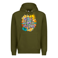 Army Green Here comes the sun Premium Hoodie - NancyCooperArtShop