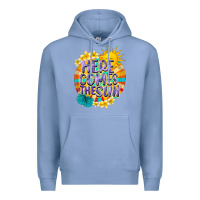 Colony Blue Here comes the sun Premium Hoodie - NancyCooperArtShop