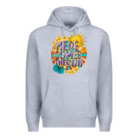 Heather Grey Here comes the sun Premium Hoodie - NancyCooperArtShop