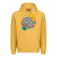 Mustard Here comes the sun Premium Hoodie - NancyCooperArtShop