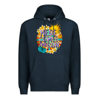 Navy Here comes the sun Premium Hoodie - NancyCooperArtShop