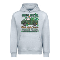 Heather Grey farm fresh four leaf clovers Urban Hoodie - MaliasSmallBusiness