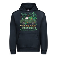 Navy farm fresh four leaf clovers Urban Hoodie - MaliasSmallBusiness