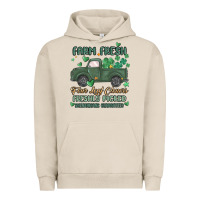 Pigment French Oak farm fresh four leaf clovers Urban Hoodie - MaliasSmallBusiness