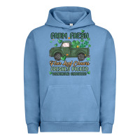 Pigment Pebble Blue farm fresh four leaf clovers Urban Hoodie - MaliasSmallBusiness