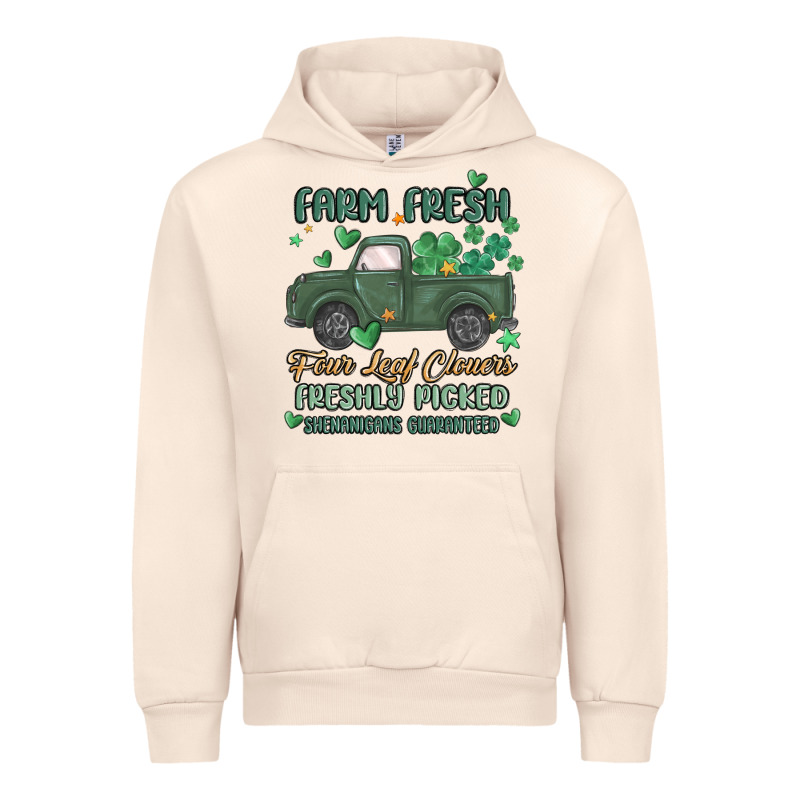 Farm Fresh Four Leaf Clovers Urban Hoodie by MaliasSmallBusiness | Teevron