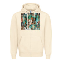Sandshell cowhide bull skull Zipper Hoodie - Zillion Design Studio