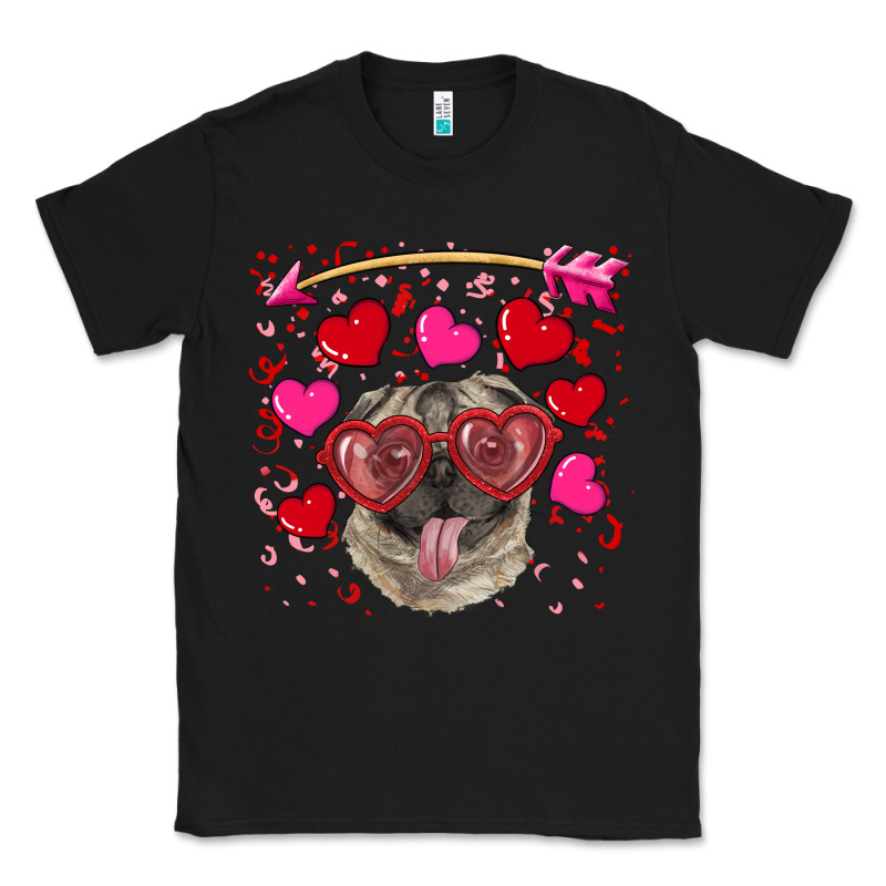 Valentine's Day  Pug Classic Tee by RanaPortraitStore | Teevron