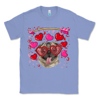 Colony Blue Valentine's day  pug Classic Tee - RanaPortraitStore