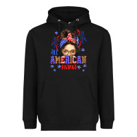 Black All American nana Heavyweight Hoodie - Neo Western