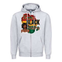 Heather Grey i am black history Zipper Hoodie - texasbilliewilder