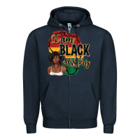 Navy i am black history Zipper Hoodie - texasbilliewilder