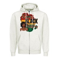 Oatmeal Heather i am black history Zipper Hoodie - texasbilliewilder