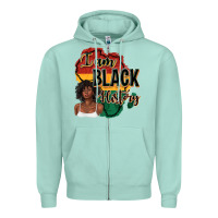 Seafoam i am black history Zipper Hoodie - texasbilliewilder