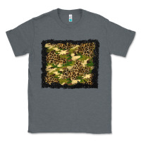 Charcoal Heather camouflage and leopard background Classic Tee - BundleAndBundleShop