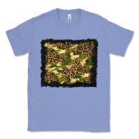 Colony Blue camouflage and leopard background Classic Tee - BundleAndBundleShop