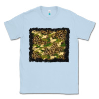 Dusty Blue camouflage and leopard background Classic Tee - BundleAndBundleShop