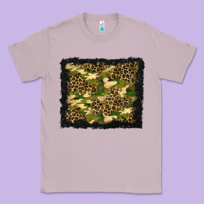 Camouflage And Leopard Background Classic Tee Designed By Bundleandbundleshop