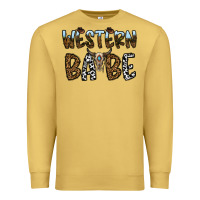 Antique Gold western babe Premium Sweatshirt - CowhideDigitalArt