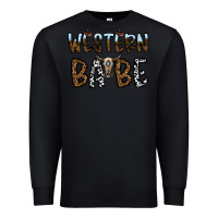 Black western babe Premium Sweatshirt - CowhideDigitalArt