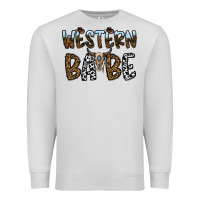 Dove Grey western babe Premium Sweatshirt - CowhideDigitalArt