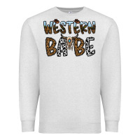 Oatmeal Heather western babe Premium Sweatshirt - CowhideDigitalArt