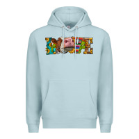 Blue Mist Western Love Simmental Cow Premium Hoodie - LillyAllenDesigns