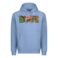 Colony Blue Western Love Simmental Cow Premium Hoodie - LillyAllenDesigns