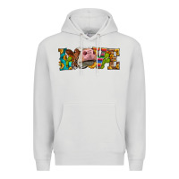 Dove Grey Western Love Simmental Cow Premium Hoodie - LillyAllenDesigns