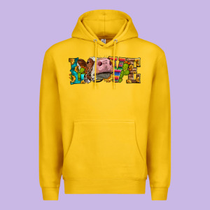 Western Love Simmental Cow Premium Hoodie Designed By Lillyallendesigns
