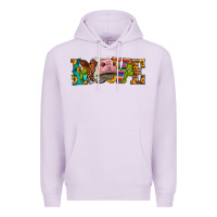 Lilac Western Love Simmental Cow Premium Hoodie - LillyAllenDesigns