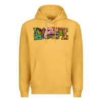 Mustard Western Love Simmental Cow Premium Hoodie - LillyAllenDesigns