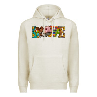 Oatmeal Heather Western Love Simmental Cow Premium Hoodie - LillyAllenDesigns
