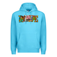 Ocean Blue Western Love Simmental Cow Premium Hoodie - LillyAllenDesigns