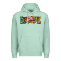 Seafoam Western Love Simmental Cow Premium Hoodie - LillyAllenDesigns