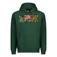Sports Green Western Love Simmental Cow Premium Hoodie - LillyAllenDesigns