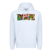 White Western Love Simmental Cow Premium Hoodie - LillyAllenDesigns