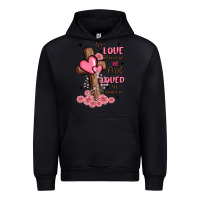 Black valentine cross Urban Hoodie - MaliasSmallBusiness