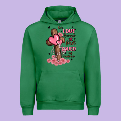 Valentine Cross Urban Hoodie Designed By Maliassmallbusiness