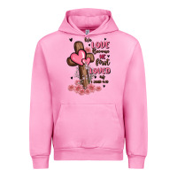 Fuchsia Pink valentine cross Urban Hoodie - MaliasSmallBusiness