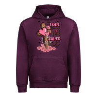Mauve Wine valentine cross Urban Hoodie - MaliasSmallBusiness